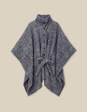 Cara Herringbone Cape Jacket, , large
