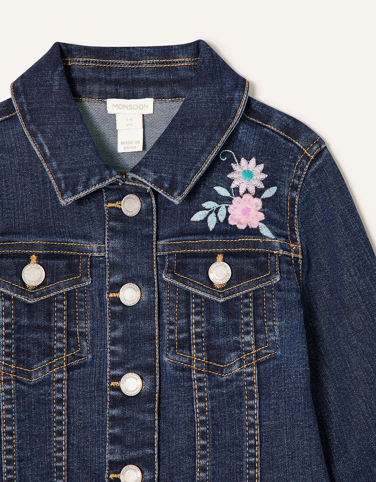 Butterfly Denim Jacket Blue