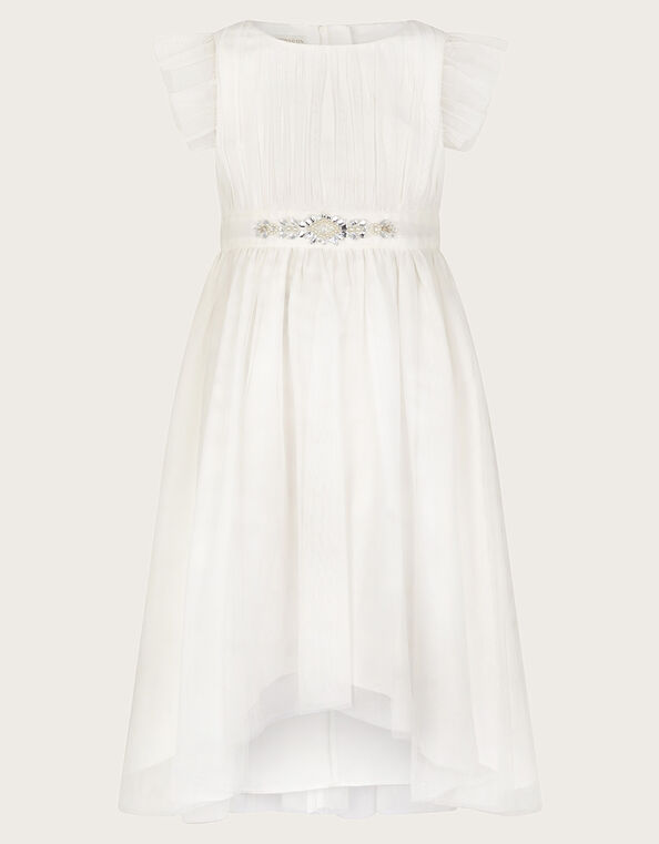 Penelope Belt Dress, Ivory (IVORY), large