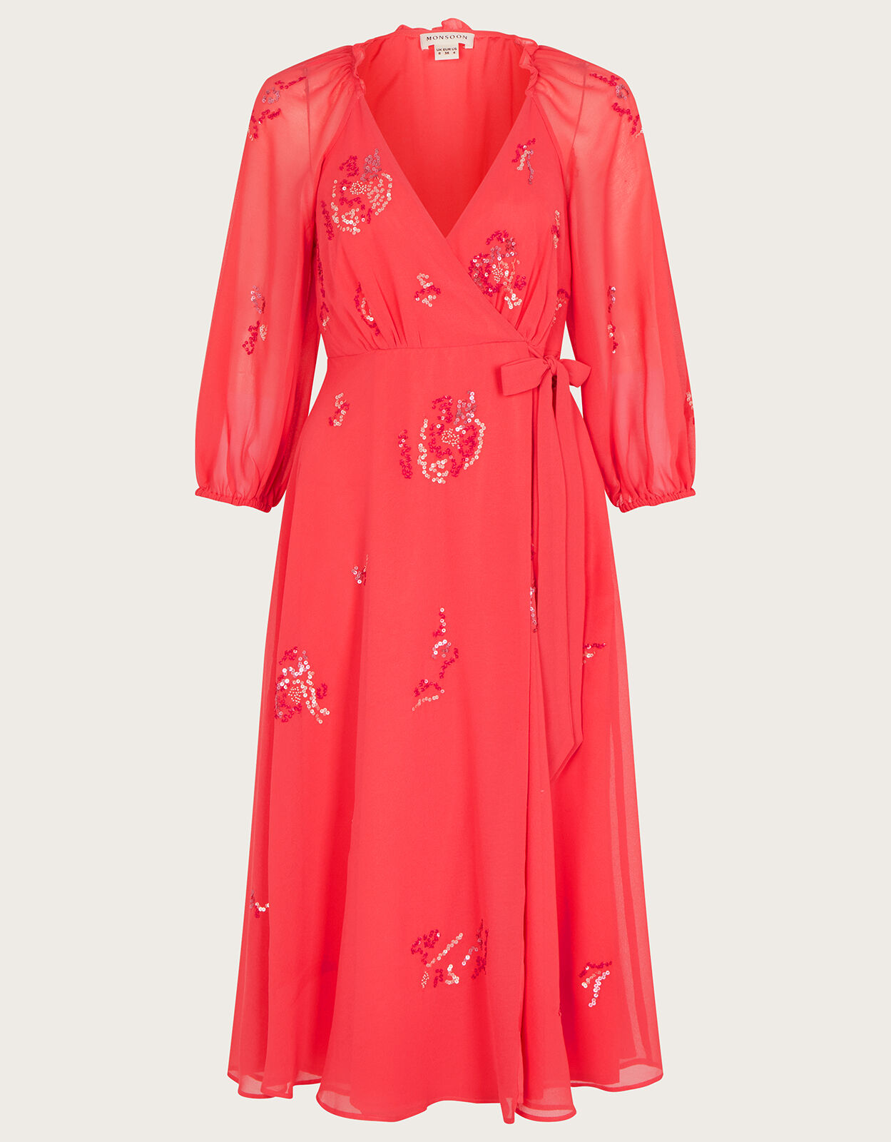 Monsoon orange dress outlet