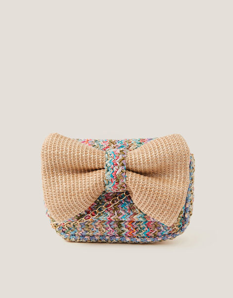 Woven Bow Bag, , large