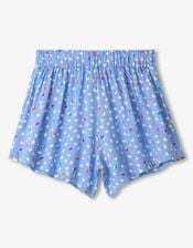 Hatley Polka Dot Gathered Shorts, Blue (BLUE), large