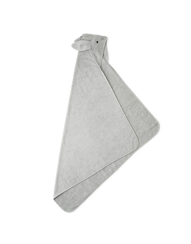 Liewood Augusta Rabbit Hooded Towel, Grey (GREY), large