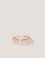 3-Pack Organza Bow Bead Bracelets, , large