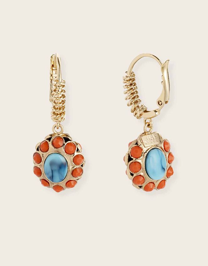 Gas Bijoux Tao Splash Stone Beaded Gold-Plated Earrings, , large