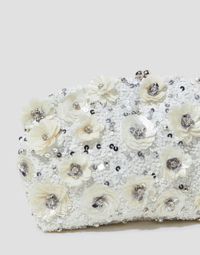 Mia Floral Embellished Clutch Bag, , large