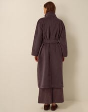 Millie Funnel Neck Belted Coat, Brown (CHOCOLATE), large