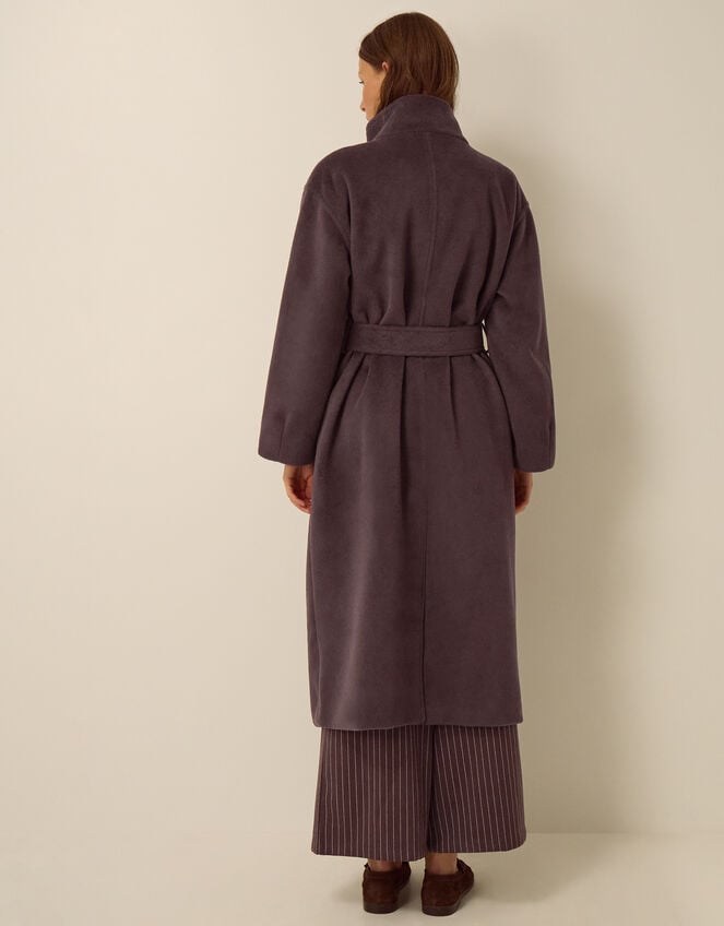 Millie Funnel Neck Belted Coat, Brown (CHOCOLATE), large