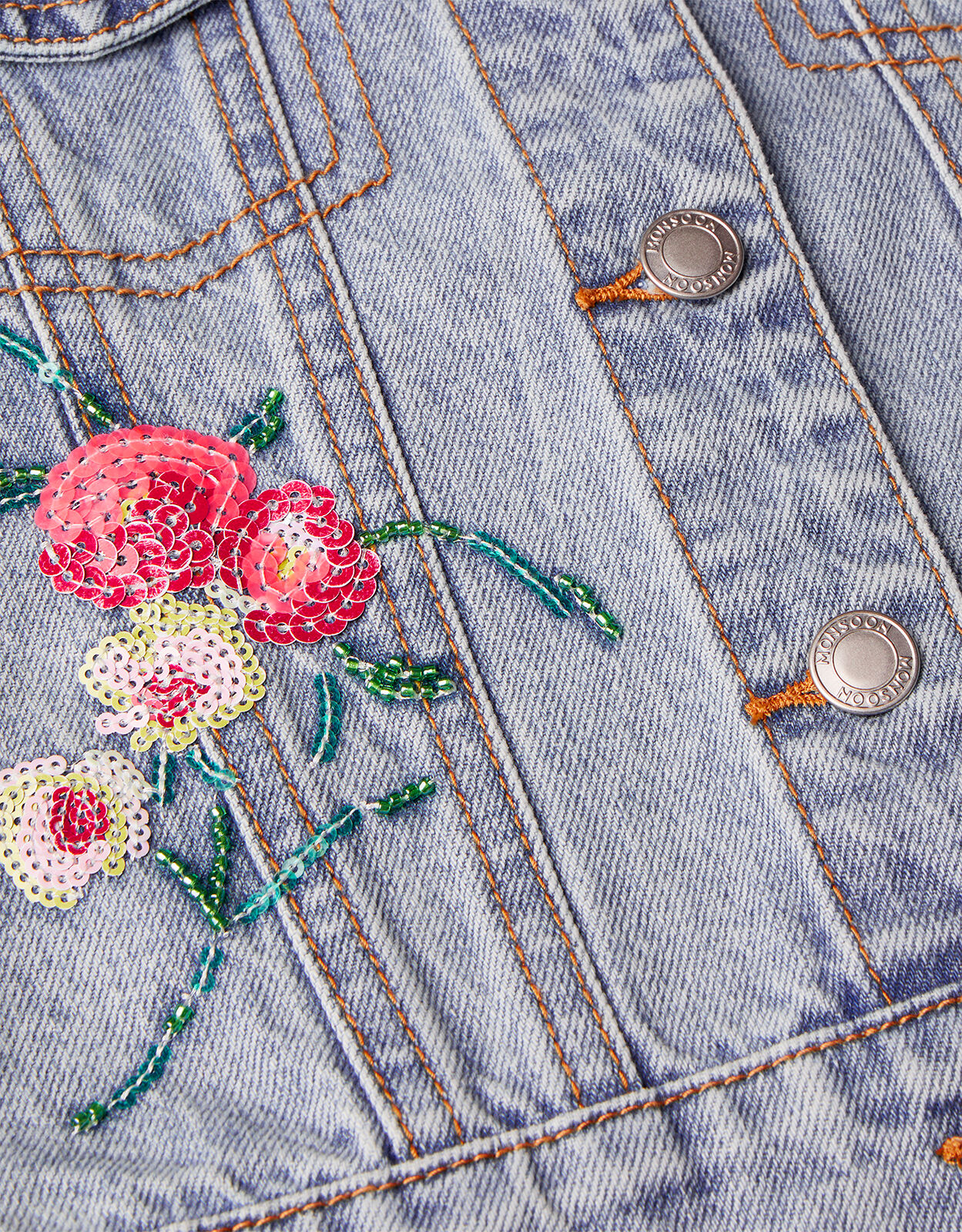 Monsoon sequin sales jacket