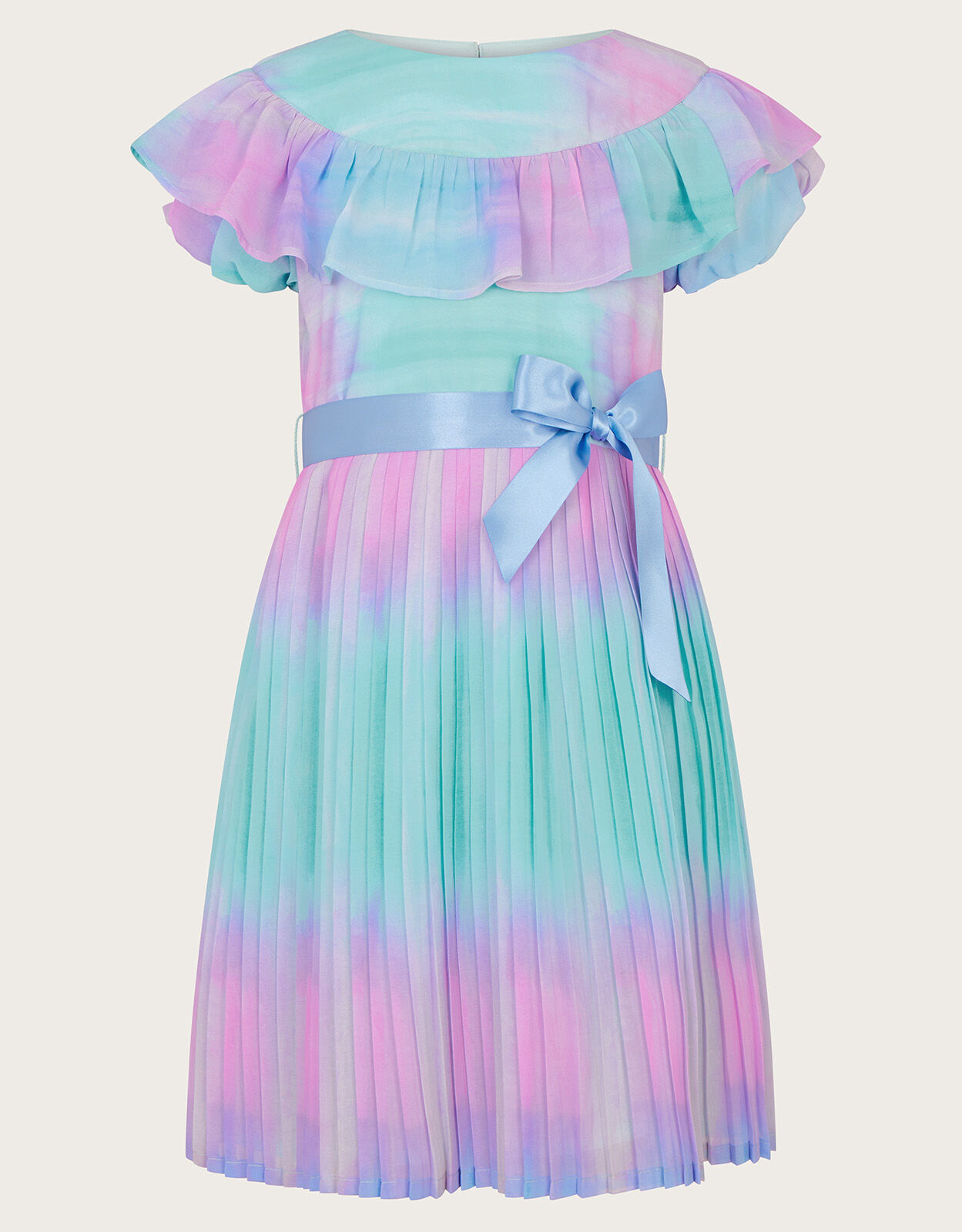 Ombre Pleated Dress Multi