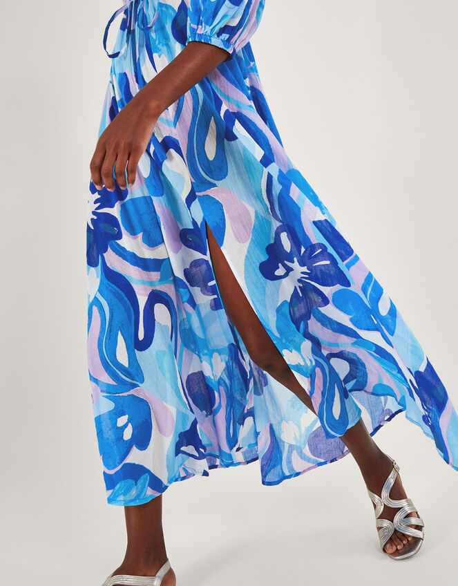 Swirl Print Maxi Dress Blue | Beach Dresses | Monsoon Global.