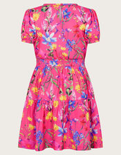 Botanical Jersey Dress, Pink (MAGENTA), large