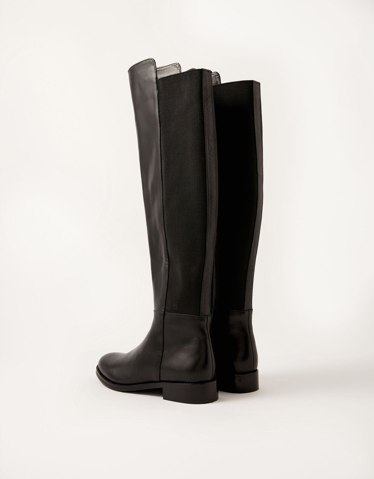 Olivia Leather Riding Boots Black