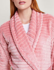 Stripe Textured Dressing Gown, Pink (ROSE), large
