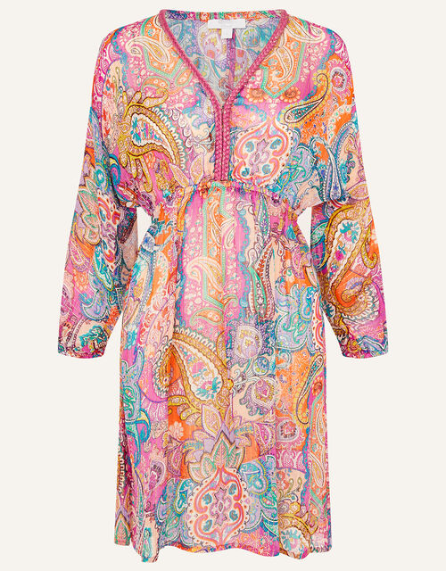 Paisley Print Kaftan Dress Pink Kaftans and coverups Monsoon Global.