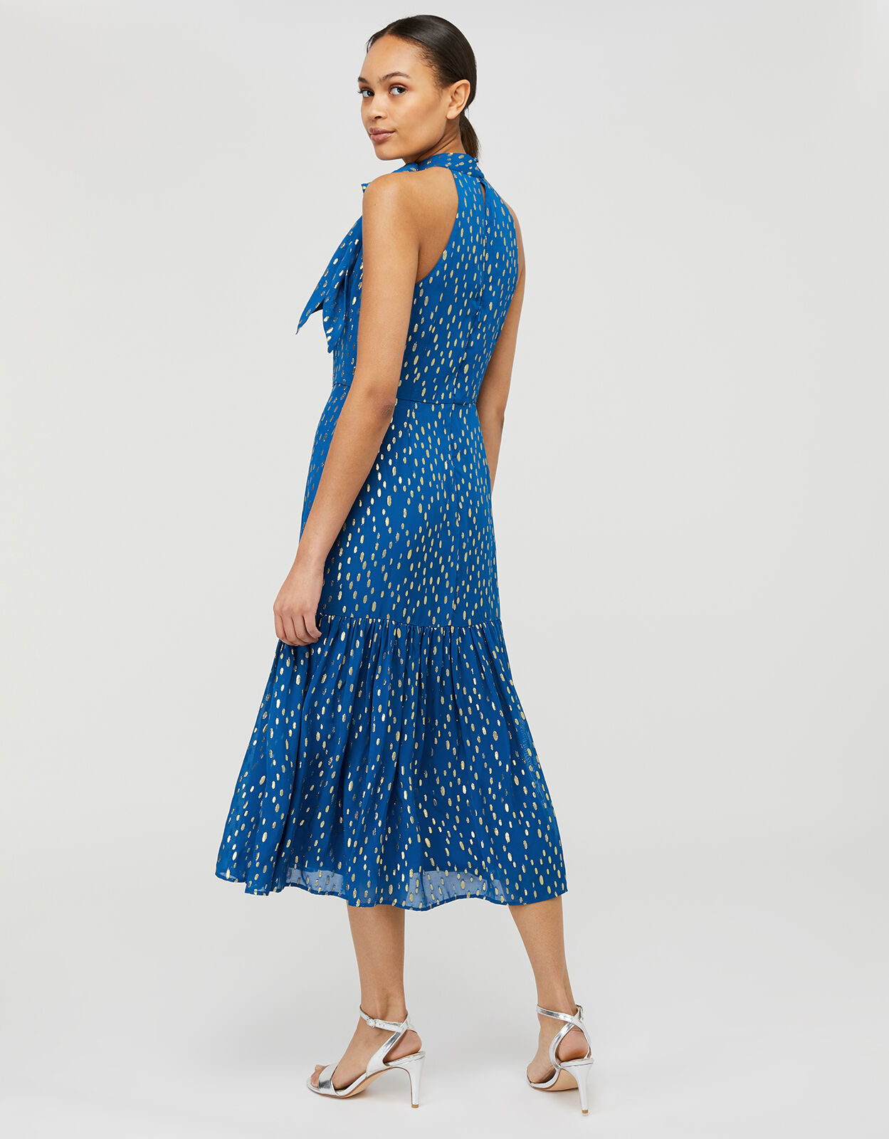 monsoon blue spot dress