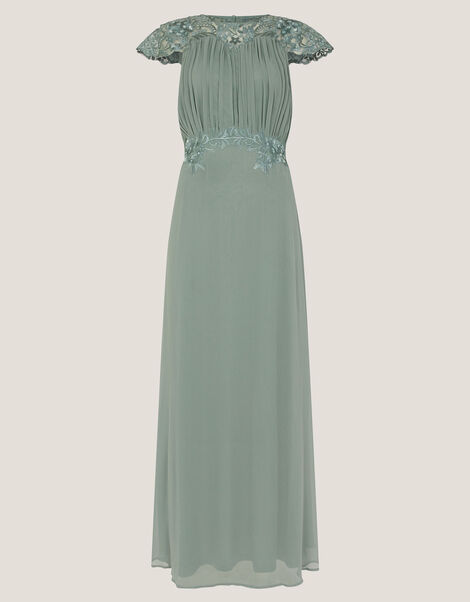 Elodie Lace Chiffon Bridesmaid Dress, Green (SAGE), large