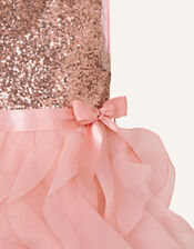 Cancan Sequin Ruffle Dress , Pink (PINK), large