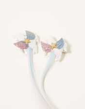 Unicorn Faux Hair Clips, , large