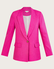 Stella Jacket in Linen Blend, Pink (PINK), large
