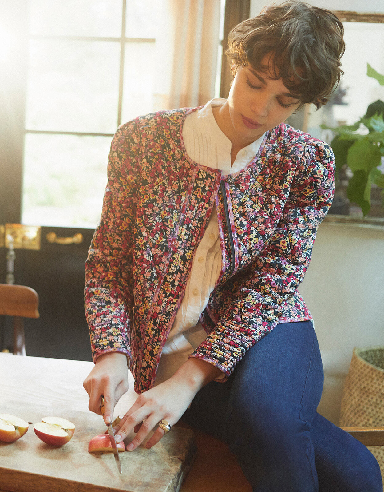 Padded floral jacket new arrivals