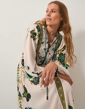 Zenya Floral Print Midi Dress, Green (GREEN), large