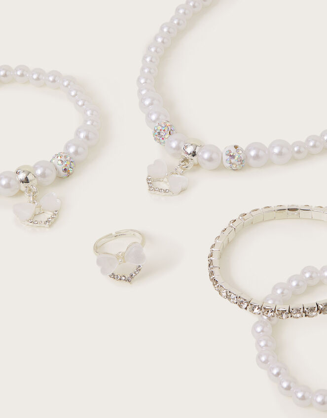 Bridesmaid Faux Pearl Jewellery Set, , large