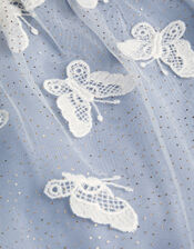 Kiara Short Sleeve Lace Butterfly Top, Blue (BLUE), large