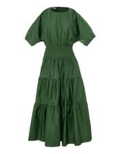 Devotion Twins Geraros Tiered Midi Dress, Green (GREEN), large