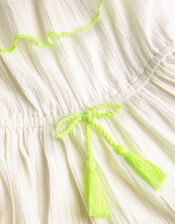 Neon Trim Beach Dress, Ivory (IVORY), large