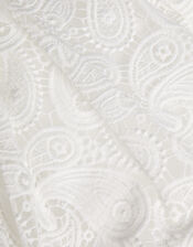 Guipure Lace Square Neck Dress, Ivory (IVORY), large