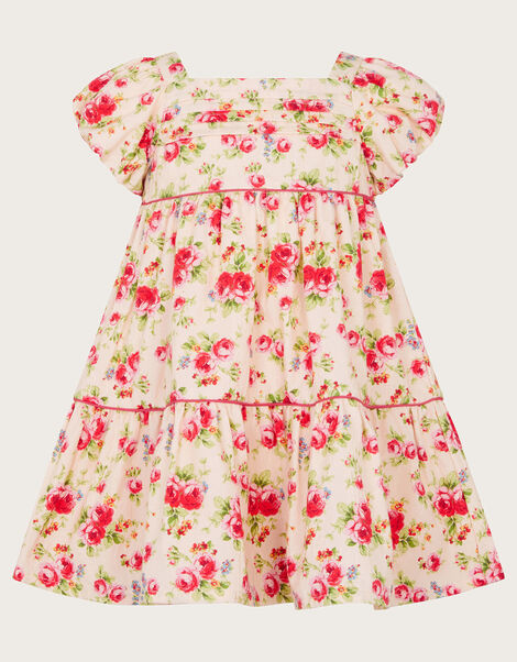 Baby Rosanna Jacquard Floral Dress, Ivory (IVORY), large