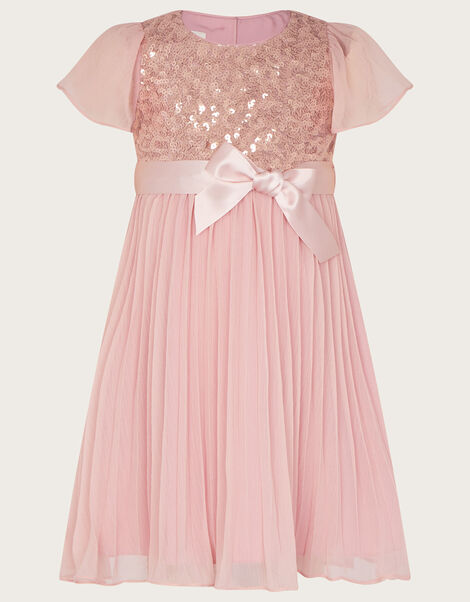 Baby Angel Pleat Sequin Dress	, Pink (PINK), large