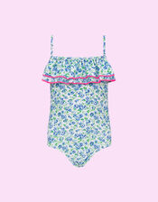 Sunuva Baby Vintage Ditsy Floral Swimsuit, Blue (BLUE), large