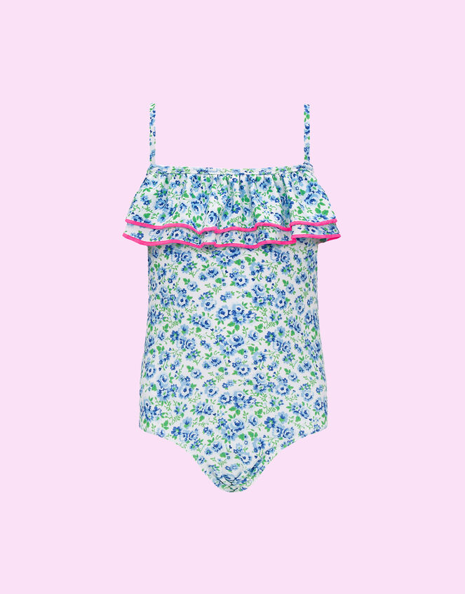 Sunuva Baby Vintage Ditsy Floral Swimsuit, Blue (BLUE), large
