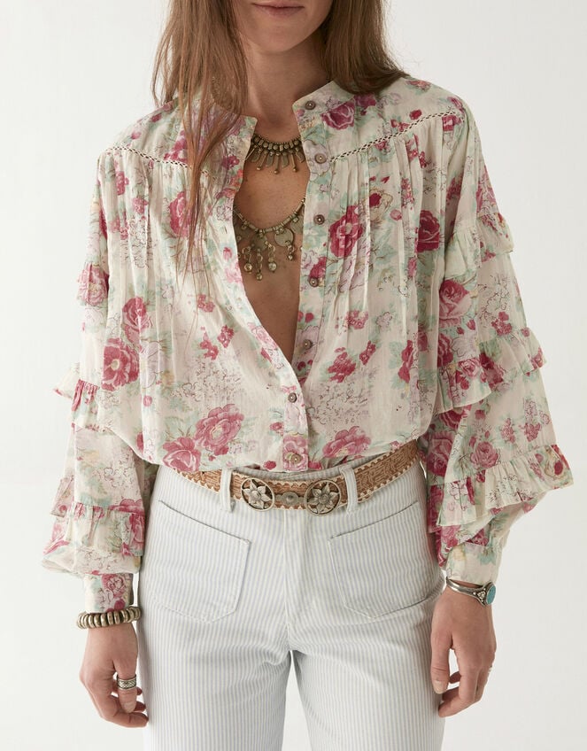 Maison Hotel Floral Lolita Blouse, Multi (MULTI), large