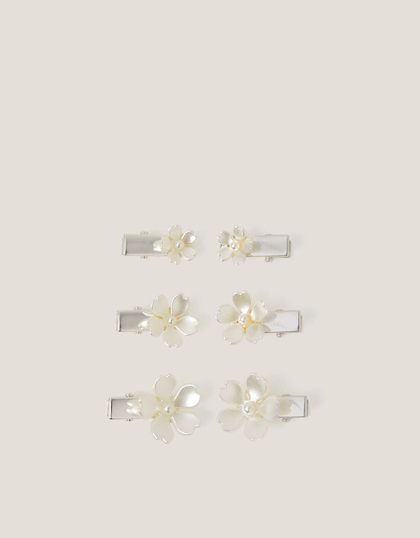 6-Pack Bridesmaid Flower Hair Clips, , large