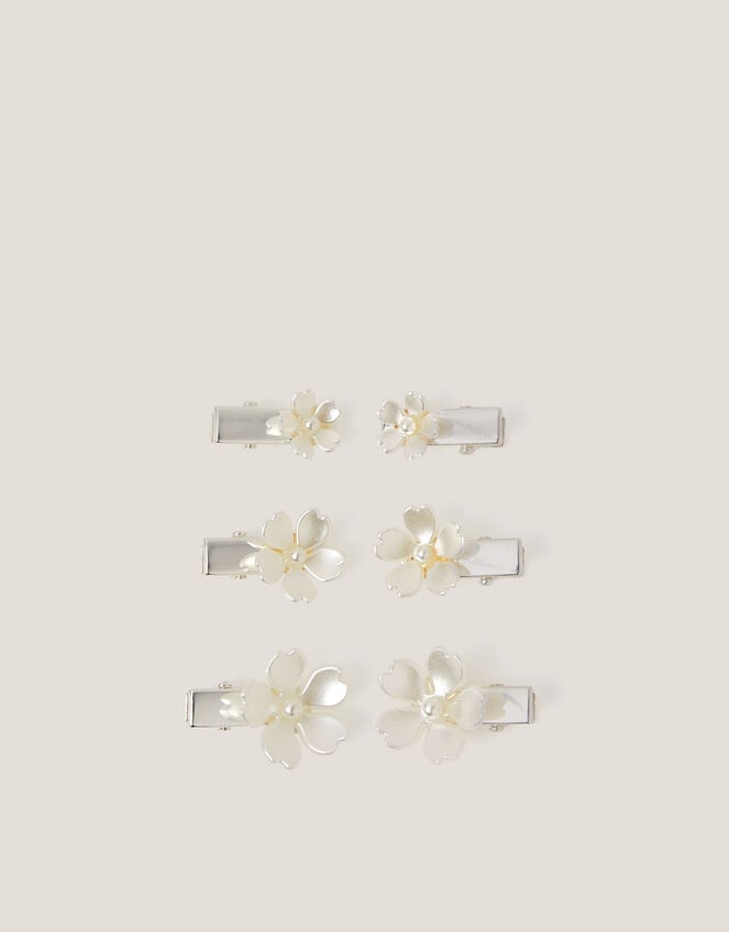 6-Pack Bridesmaid Flower Hair Clips, , large