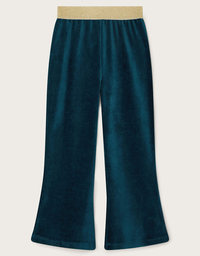 Sparkle Velour Flare Joggers, Teal (TEAL), large