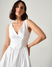 Colette Midi Wedding Dress, Ivory (IVORY), large