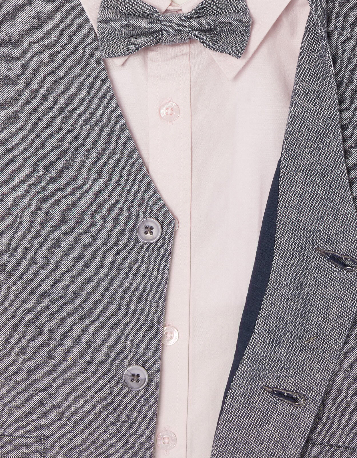 Pink shirt grey waistcoat top