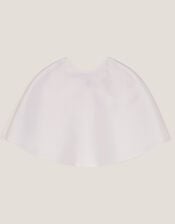 Duchess Bow Twill Cape, Ivory (IVORY), large