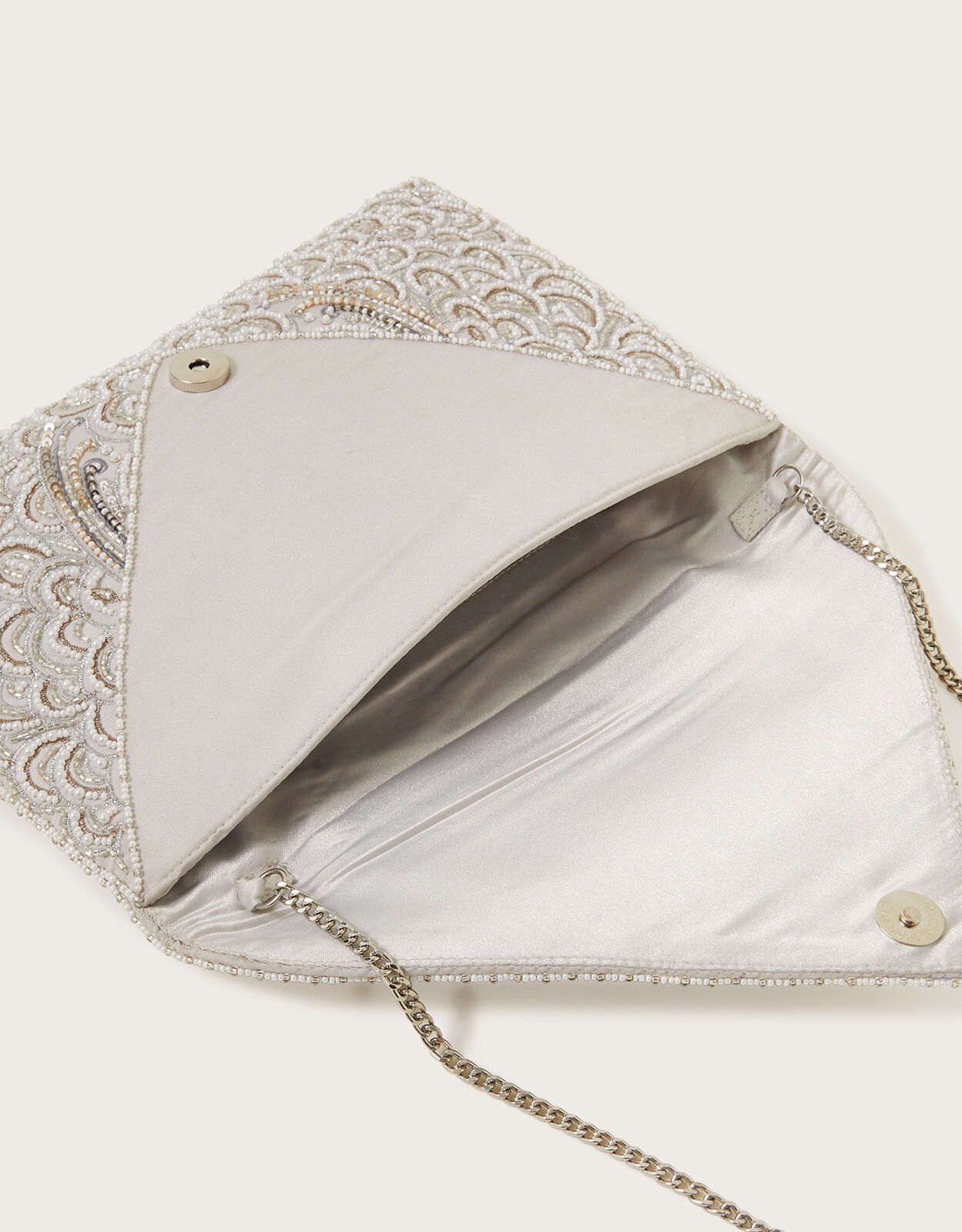 Bird Embellished Bridal Envelope Clutch Bag