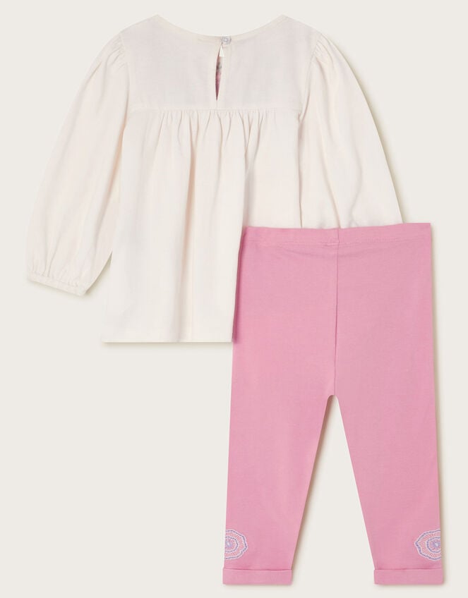 Baby Embroidered Tunic and Leggings Set, Pink (PINK), large
