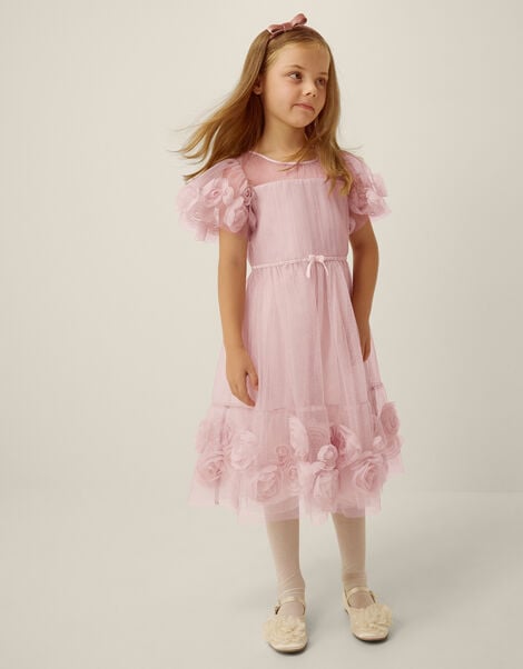 Remi Rose Appliqu&eacute; Glitter Party Dress, Pink (PINK), large