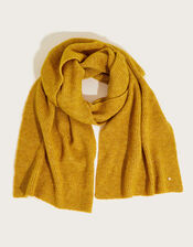 Super Soft Knit Scarf with Recycled Polyester, Yellow (OCHRE), large