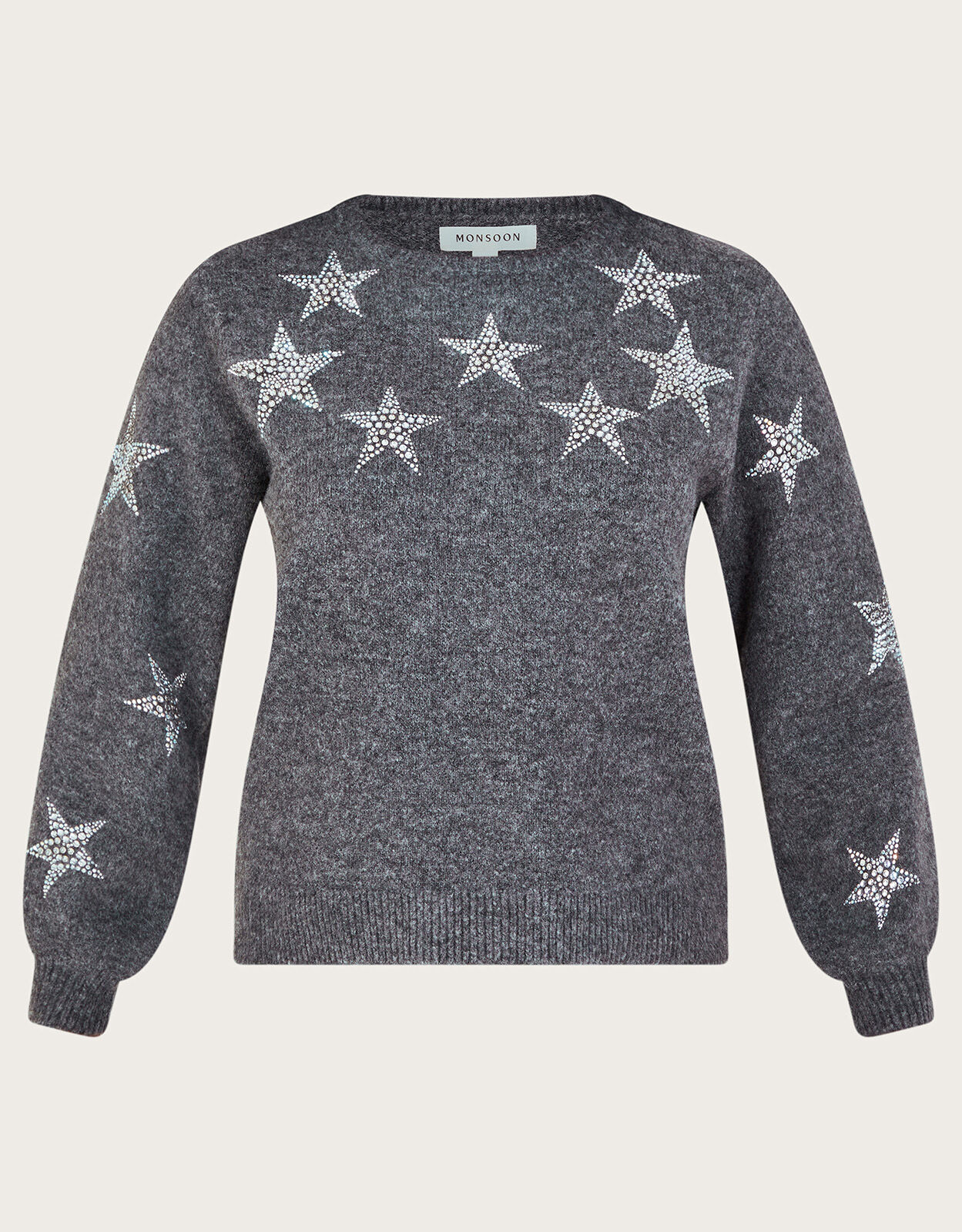 Grey jumper with pink on sale stars