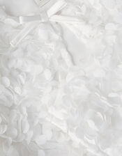 Appliqué Rose Cropped Jacket, Ivory (IVORY), large