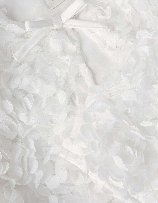 Appliqué Rose Cropped Jacket, Ivory (IVORY), large