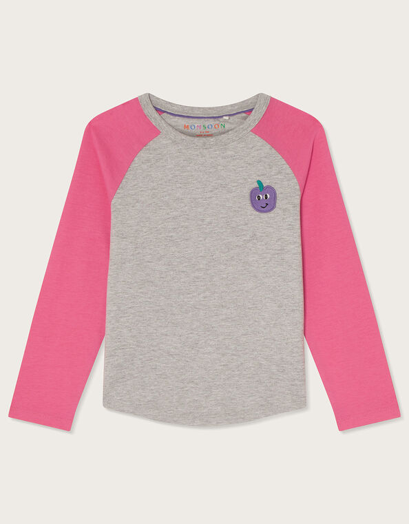 Raglan Long Sleeve T-Shirt, Gray (GREY), large